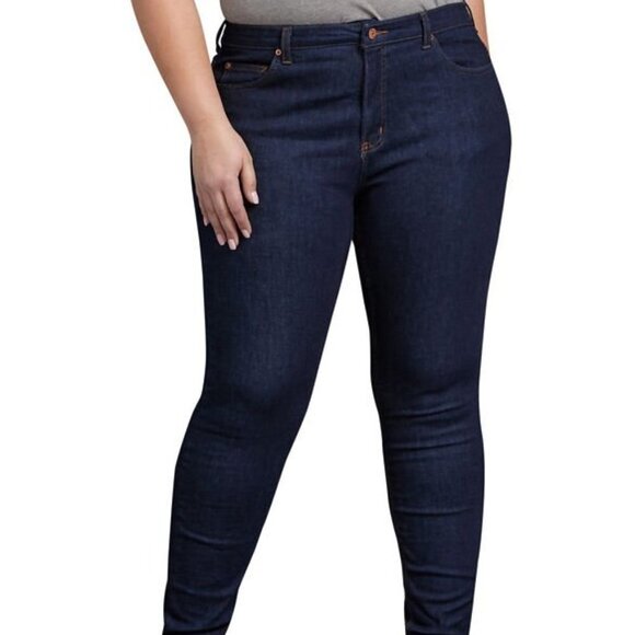 Dickies Dark Wash Jeans Perfect Shape 24 Reg Plus - Picture 1 of 8